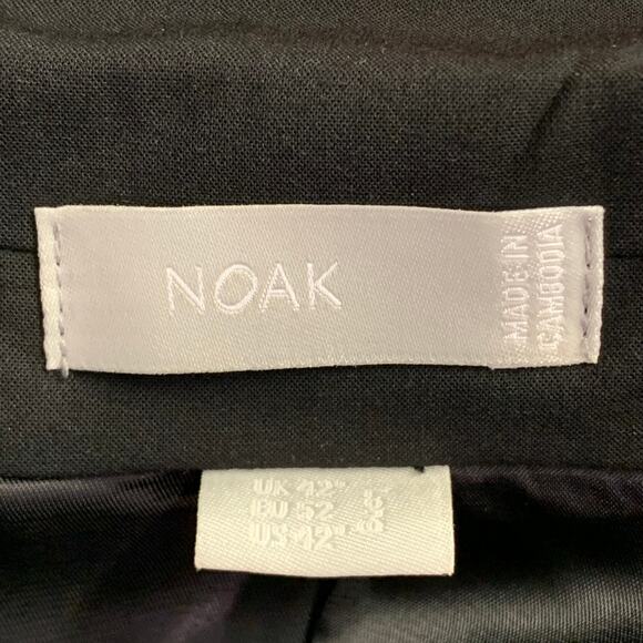 NOAK Size 42 Long Black Polyester Blend Peak Lapel Tuxedo Jacket - Picture 7 of 9
